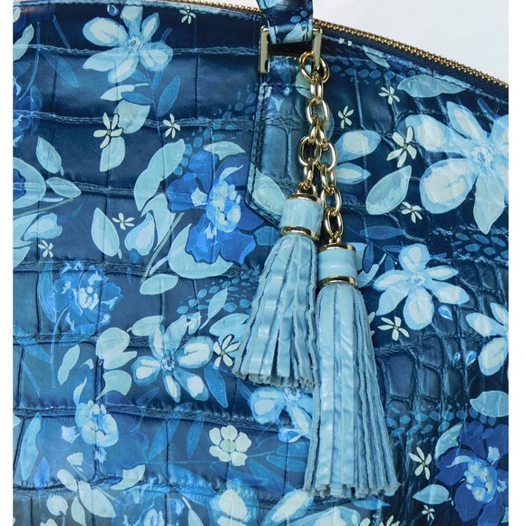 Brahmin Duxbury Satchel in Navy Madeleine - Picture 4 of 12